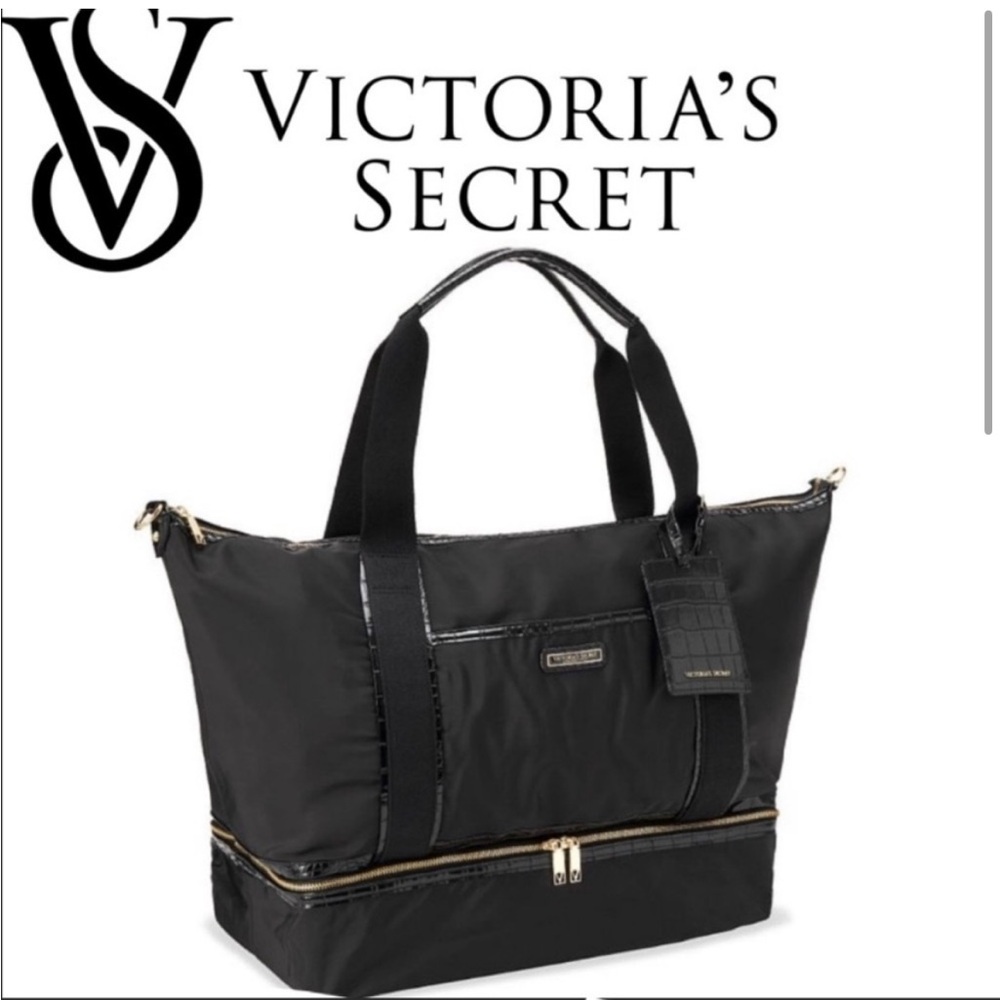 Victoria’s Secret Black Travel/Overnight Duffel Bag